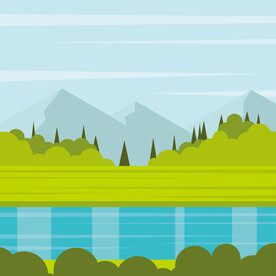 山林湖泊风景