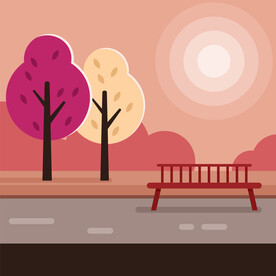 风景插画  