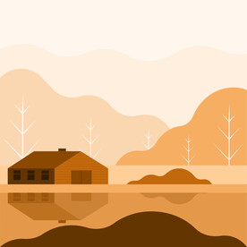 风景插画  