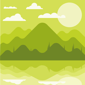 风景插画  