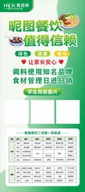 餐饮食堂食谱展架