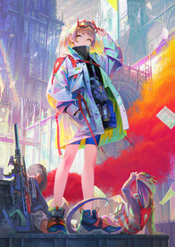 高清炫彩少女游戏插画壁纸