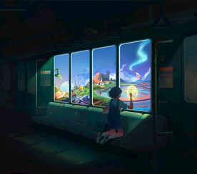 窗外插画