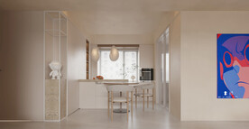 奶油风客厅效果图