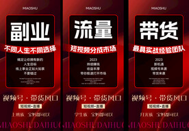 招商 红色 简约 海报