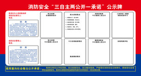 消防安全三自主两公开一承诺