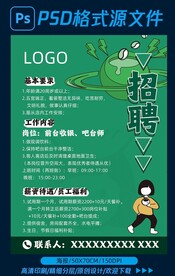 咖啡厅招聘海报