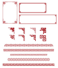 仿古边框古典花纹中式边框