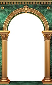 金色3D拱门图片