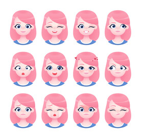 可爱女生表情
