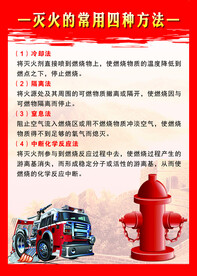 灭火的常用四种方法