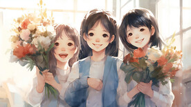 手绘女孩