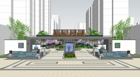 小区绿化园林景观鲜果图