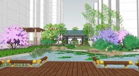 小区绿化园林景观鲜果图