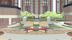 小区绿化园林景观鲜果图