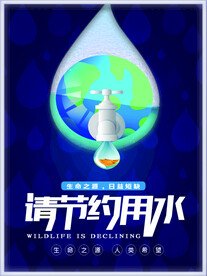 节约用水海报