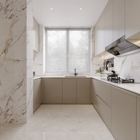 简洁厨房空间效果