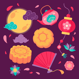 中秋月饼素材