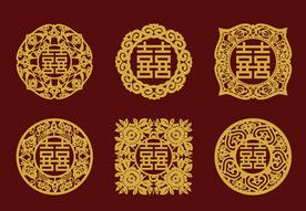 喜字花纹