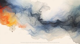 抽象意境水墨山水画