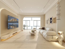 奶油风客厅效果