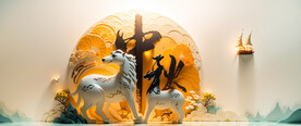 中秋剪纸