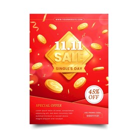 红色促销海报