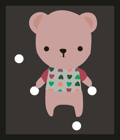 手绘卡通小熊