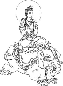 普贤菩萨高清线稿