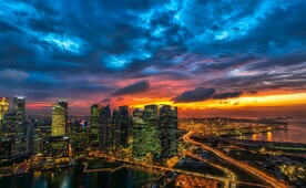 城市晚霞