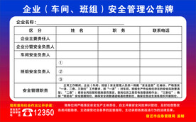 企业安全管理公告牌
