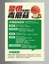 警惕毒蘑菇海报