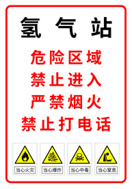氢气站警示标识
