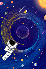 手绘宇宙星空 