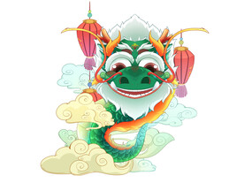 中国龙插画素材