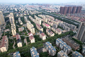 居民住宅楼小区鸟瞰
