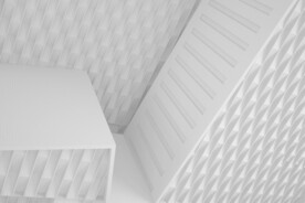 白色几何建筑立方体背景