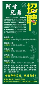 生鲜招聘展架