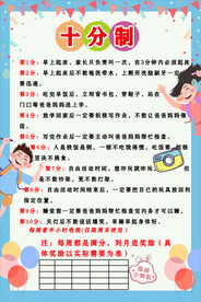 教育孩子好习惯的养成十分制