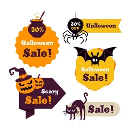 万圣节卡通标签