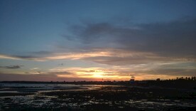 海滩晚霞