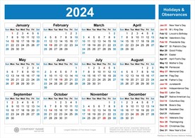 2024年日历