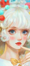 卡通女性人物绘画