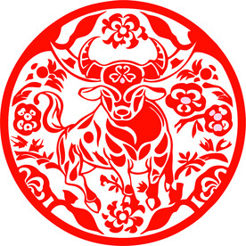 十二生肖剪纸 牛