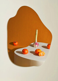 静物橘子水彩挂画装饰画
