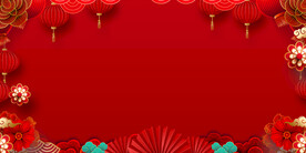 红色传统舞台背景