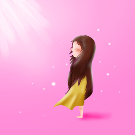 小女孩插画