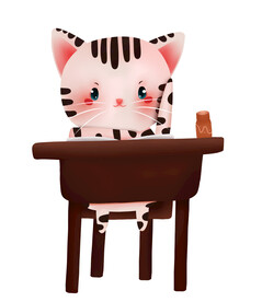 卡通手绘猫