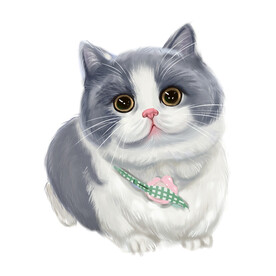 手绘猫