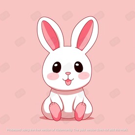 粉色可爱小兔子